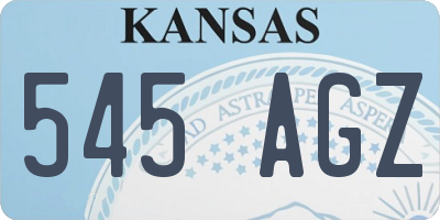 KS license plate 545AGZ