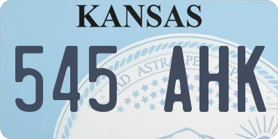 KS license plate 545AHK