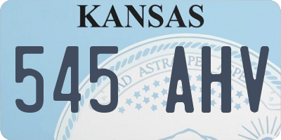 KS license plate 545AHV