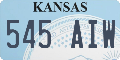 KS license plate 545AIW
