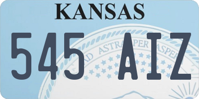 KS license plate 545AIZ