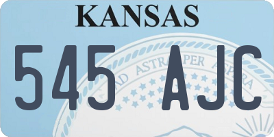 KS license plate 545AJC