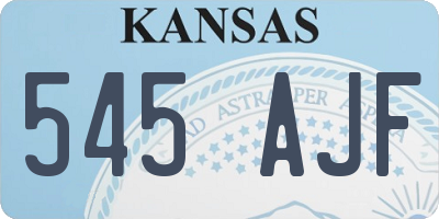 KS license plate 545AJF