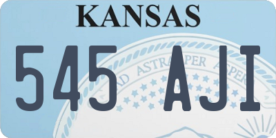 KS license plate 545AJI