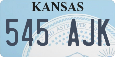 KS license plate 545AJK
