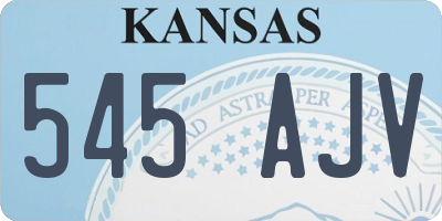 KS license plate 545AJV