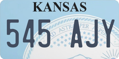 KS license plate 545AJY