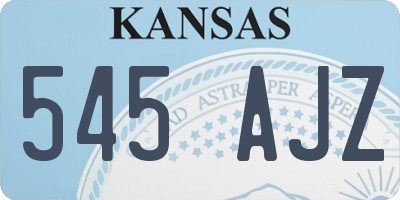 KS license plate 545AJZ