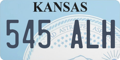 KS license plate 545ALH