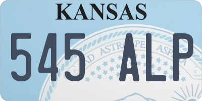 KS license plate 545ALP