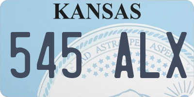 KS license plate 545ALX