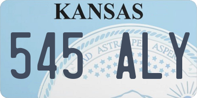 KS license plate 545ALY