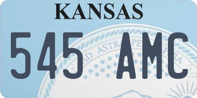 KS license plate 545AMC