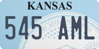 KS license plate 545AML