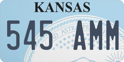 KS license plate 545AMM