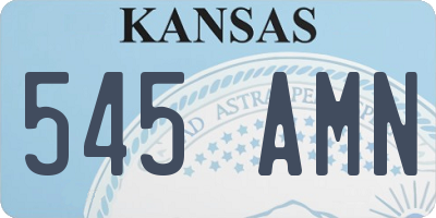 KS license plate 545AMN