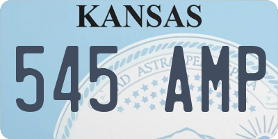 KS license plate 545AMP