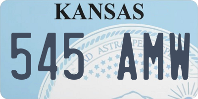 KS license plate 545AMW