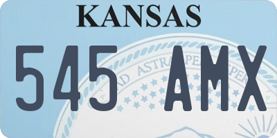 KS license plate 545AMX