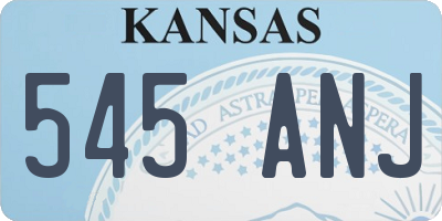 KS license plate 545ANJ