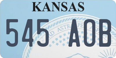 KS license plate 545AOB
