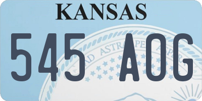 KS license plate 545AOG