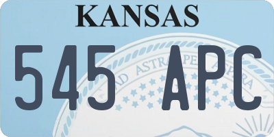 KS license plate 545APC