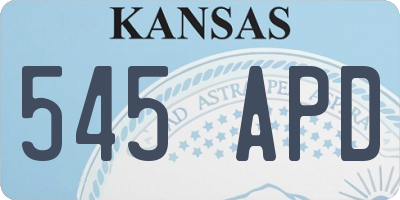 KS license plate 545APD