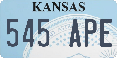 KS license plate 545APE