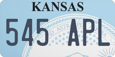 KS license plate 545APL