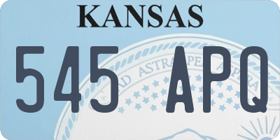 KS license plate 545APQ
