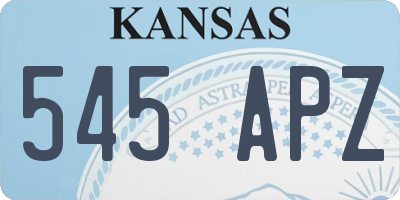 KS license plate 545APZ