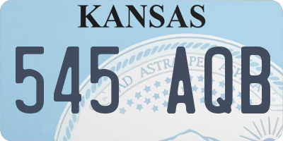 KS license plate 545AQB