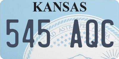 KS license plate 545AQC