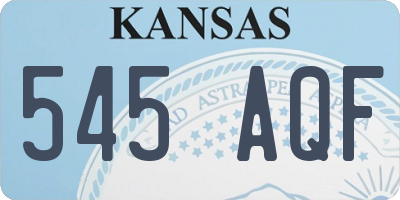 KS license plate 545AQF