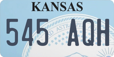 KS license plate 545AQH