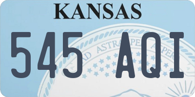 KS license plate 545AQI
