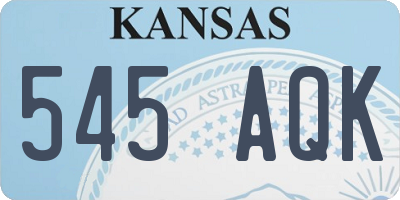 KS license plate 545AQK
