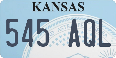 KS license plate 545AQL
