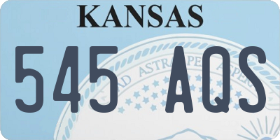 KS license plate 545AQS