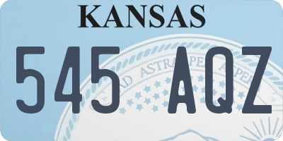 KS license plate 545AQZ