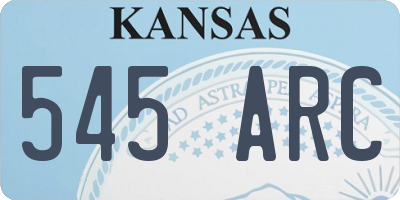 KS license plate 545ARC