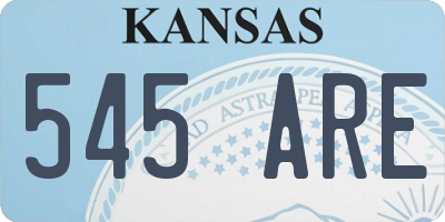 KS license plate 545ARE