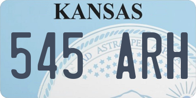 KS license plate 545ARH