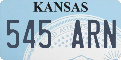 KS license plate 545ARN
