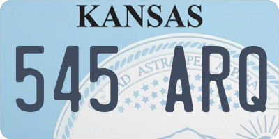 KS license plate 545ARQ