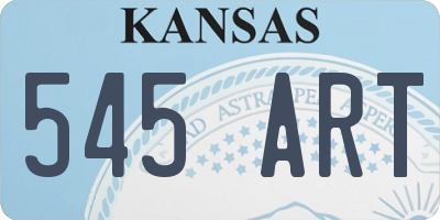 KS license plate 545ART