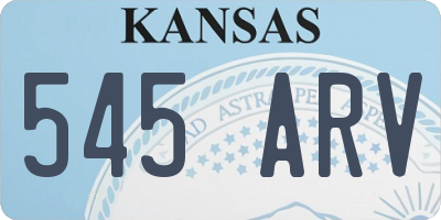 KS license plate 545ARV