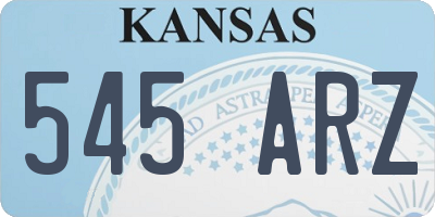 KS license plate 545ARZ