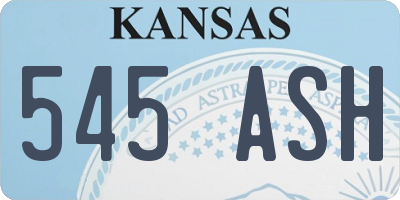 KS license plate 545ASH